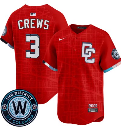 Dylan Crews Jersey 3 Washington Nationals 2025 City Connect Vapor Premier Limited Stitched Red