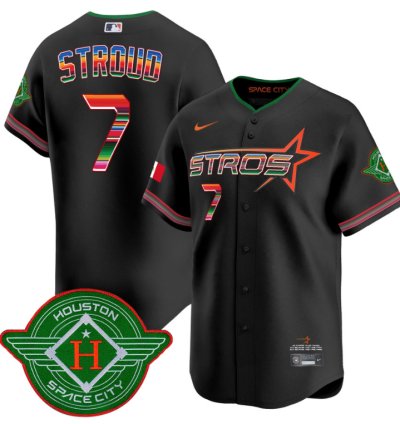 Cj Stroud Jersey 7 Astros 2025 City Connect Mexico Vapor Premier Limited Stitched Black