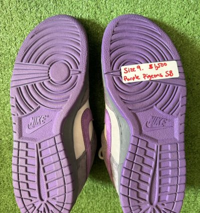 Nike Sb Dunk Low Purple Pigeons Size 9