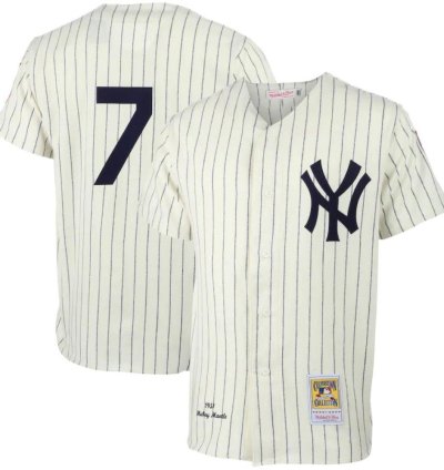 New York Yankees Mickey Mantle Cream 1951 Throwback Jersey