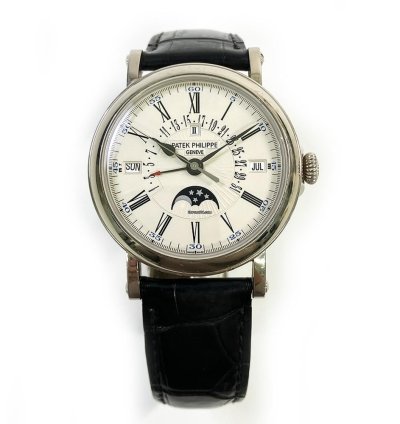 Patek Philippe Perpetual Calendar Steel Silver Roman Dial 5159g-001