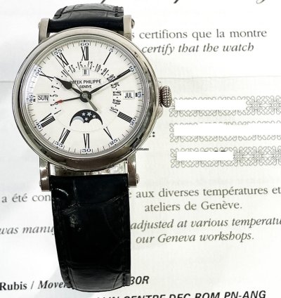 Patek Philippe Perpetual Calendar Steel Silver Roman Dial 5159g-001