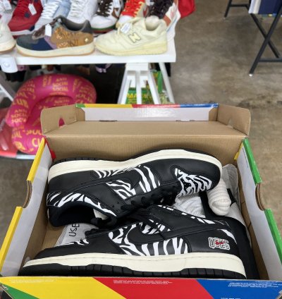 Nike Sb Dunk Low Quartersnacks Zebra Sz 9 5 2021