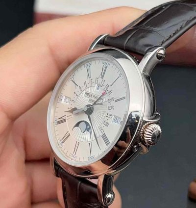 Patek Philippe Perpetual Calendar White Gold Automatic Watch 38mm Perpetual Calendar