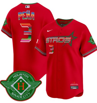 Jeremy Pena Jersey 3 Astros 2025 City Connect Mexico Vapor Premier Limited Stitched Red