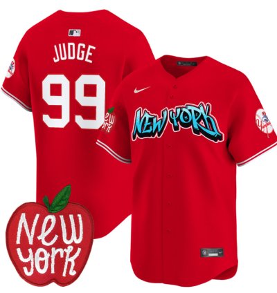Aaron Judge Jersey 99 New York Yankees Apple Patch Vapor Premier Limited Stitched Red