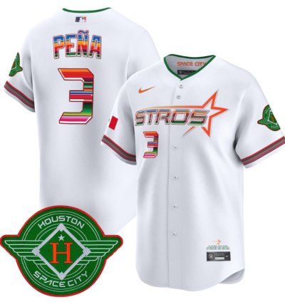 Jeremy Pena Jersey 3 Astros 2025 City Connect Mexico Vapor Premier Limited Stitched White