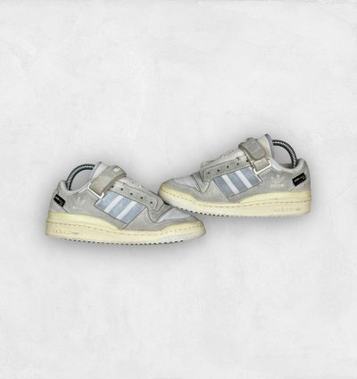Adidas Forum Low Mens Off White Silver Metallic Sneakers 5 5
