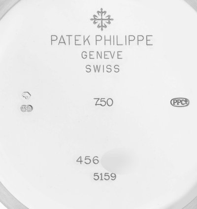Patek Philippe Perpetual Calendar White Gold Silver Dial Mens Watch 5159