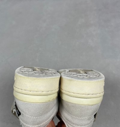 Adidas Forum Low Mens Off White Silver Metallic Sneakers 5 5