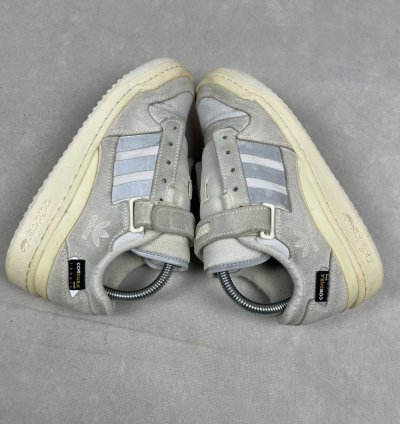 Adidas Forum Low Mens Off White Silver Metallic Sneakers 5 5