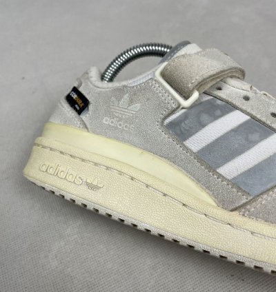 Adidas Forum Low Mens Off White Silver Metallic Sneakers 5 5