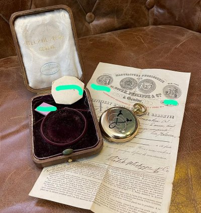 Patek Philippe Pocket Watch 1848 Gondolo First Series Full Set For Collector 18kt Unique