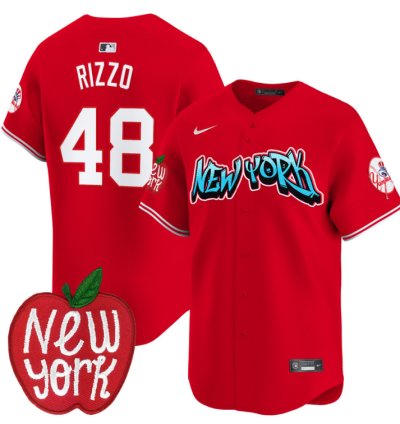 Anthony Rizzo Jersey 48 New York Yankees Apple Patch Vapor Premier Limited Stitched Red