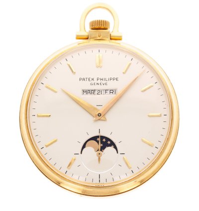 Patek Philippe Pocket Watch Yellow Gold Perpetual Calendar Pocket Watch Ref 725 2