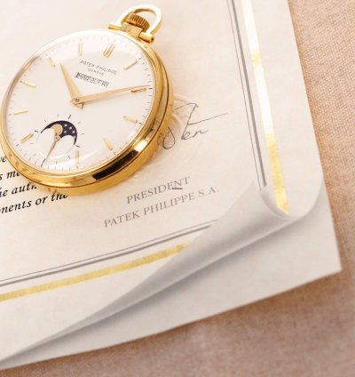 Patek Philippe Pocket Watch Yellow Gold Perpetual Calendar Pocket Watch Ref 725 2