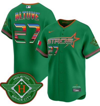 José Altuve Jersey 27 Astros 2025 City Connect Mexico Vapor Premier Limited Stitched Green