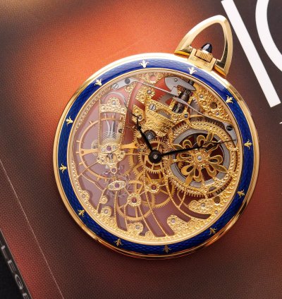 Patek Philippe Pocket Watch Yellow Gold Skeleton Enamel Pocket Watch Ref 899