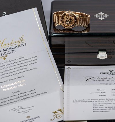 Patek Philippe Rare Handcrafts 5180 1r Calatrava Skeleton Full Set 2019 Caliber 240 Squ