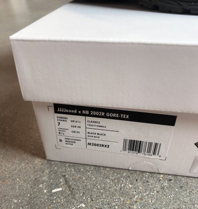 New Balance 2002r Gore-tex Jjjjound Charcoal Size 7