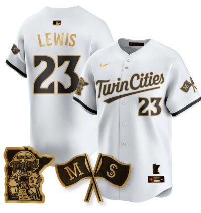 Royce Lewis Jersey 23 Minnesota Twins Alternate Limited Stitched White Gold