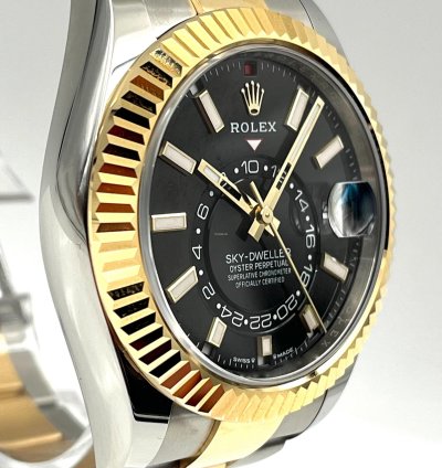 Rolex Sky-dweller Two Tone Black Dial Oyster Bracelet 336933 Unworn 2024