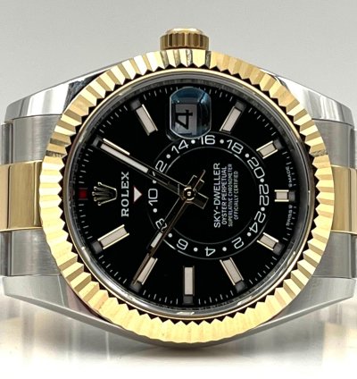 Rolex Sky-dweller Two Tone Black Dial Oyster Bracelet 336933 Unworn 2024
