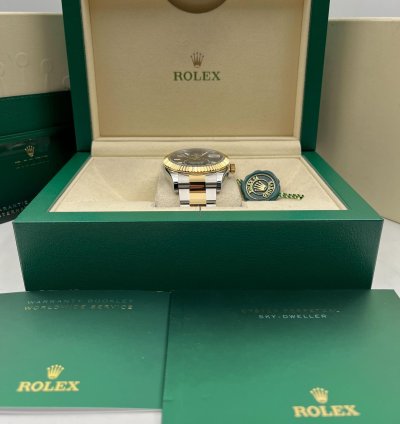 Rolex Sky-dweller Two Tone Black Dial Oyster Bracelet 336933 Unworn 2024