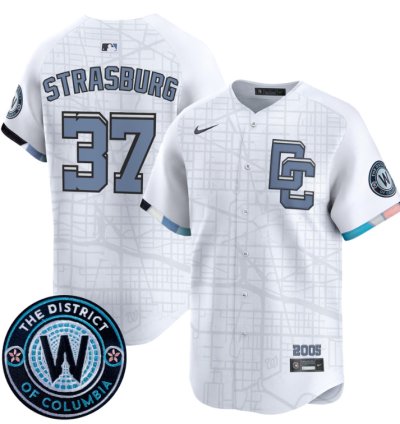 Stephen Strasburg Jersey 37 Washington Nationals 2025 City Connect Premier Limited Stitched White