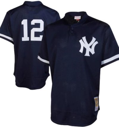 New York Yankees Wade Boggs Navy Throwback Mesh Pullover Jersey