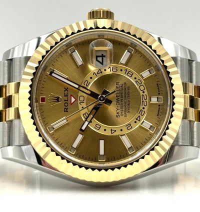 Rolex Sky-dweller Two Tone Champagne Jubilee Bracelet 336933 Unworn 2024