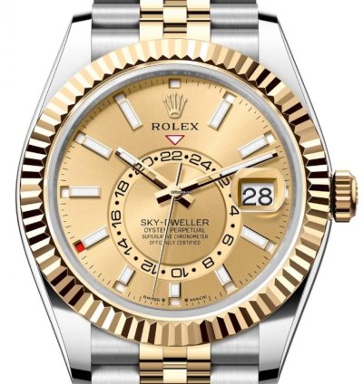 Rolex Sky-dweller Two Tone Champagne Jubilee Bracelet 336933 Unworn 2024