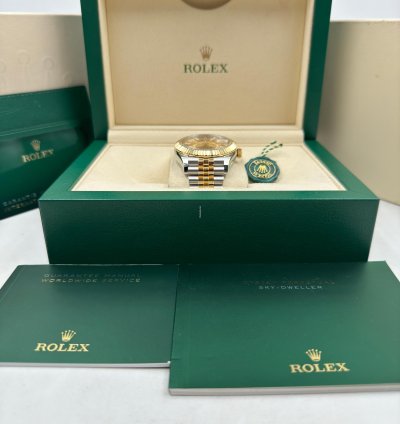 Rolex Sky-dweller Two Tone Champagne Jubilee Bracelet 336933 Unworn 2024