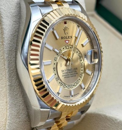 Rolex Sky-dweller Two Tone Champagne Jubilee Bracelet 336933 Unworn 2024