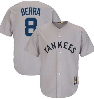 New York Yankees Yogi Berra Gray Throwback Jersey