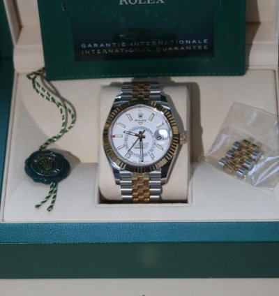 Rolex Sky-dweller Two Tone Yellow Gold Box And Papers