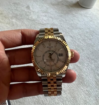 Rolex Sky-dweller Two Tone Yellow Gold Box And Papers