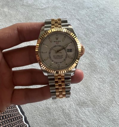 Rolex Sky-dweller Two Tone Yellow Gold Box And Papers