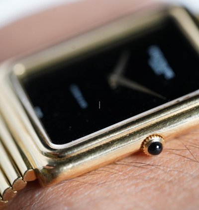 Patek Philippe Tiffany Co Onyx Dial Reference 3649-1 On Bracelet Unpolished