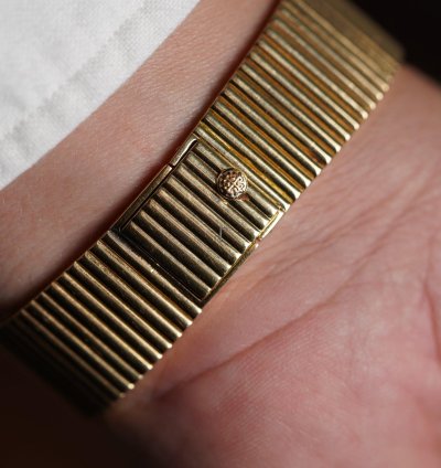 Patek Philippe Tiffany Co Onyx Dial Reference 3649-1 On Bracelet Unpolished