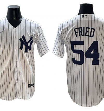 New York Yankees 54 Max Fried White Home Player Jersey
