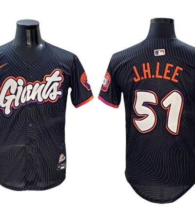 San Francisco Giants 51 Jung Hoo Lee Black 2025 City Connect Jersey