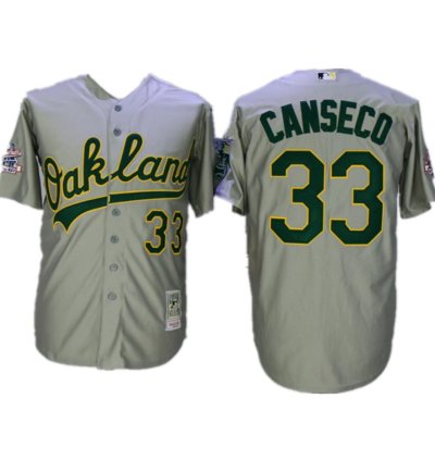 Oakland Athletics Jose Canseco Gray Throwback Jersey