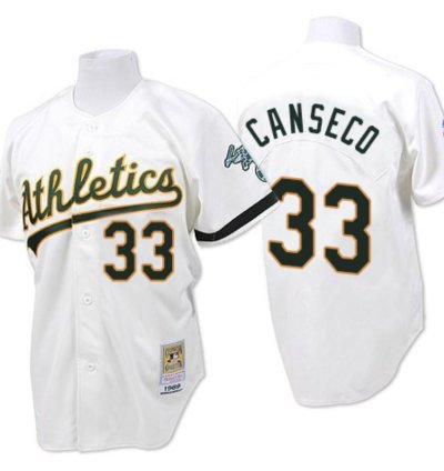 Oakland Athletics Jose Canseco White 1989 Throwback Jersey