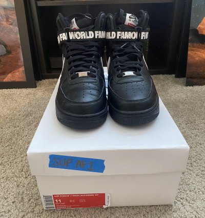 Nike Air Force 1 High Size 11 Supreme World Famous Af1