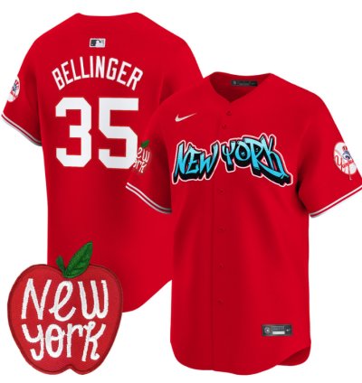Cody Bellinger Jersey 35 New York Yankees Apple Patch Vapor Premier Limited Stitched Red
