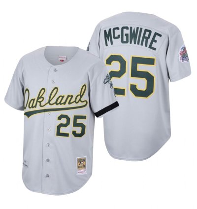 Oakland Athletics Mark Mcgwire Gray Throwback Jersey