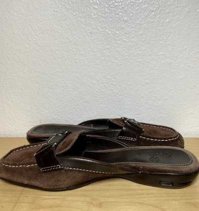 Cole Haan Nike Air Brown Suede Slides Mules D20286 6 5