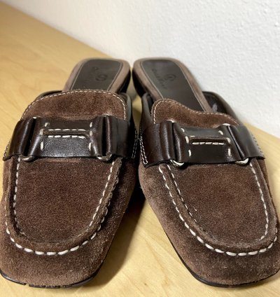 Cole Haan Nike Air Brown Suede Slides Mules D20286 6 5