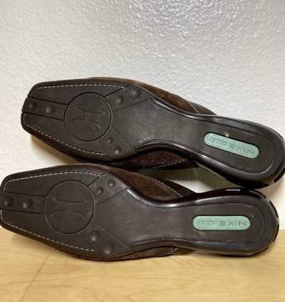Cole Haan Nike Air Brown Suede Slides Mules D20286 6 5